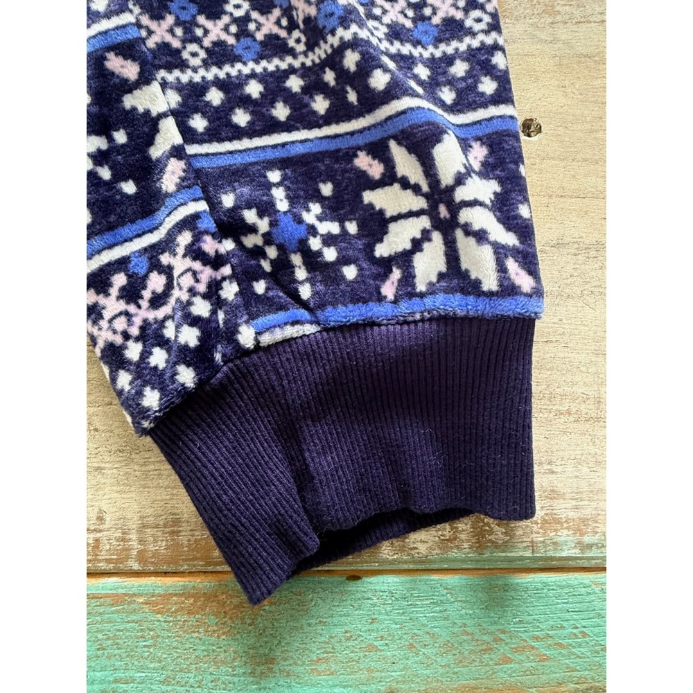Nautica Womens Pajama Pants Snowflake Fair Isle Print Cozy Fleece Lounge M - Picture 7 of 8